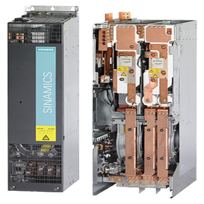 SIEMENS 6SL3320-1TG31-0AA3 SINAMICS S120 SINGLE MOTOR MODULE INPUT: DC 675 V - 1035V OUTPUT: 3AC 500 V - 690V, 100A FRAME SIZE: CHASSIS INTERNAL AIR COOLING SUPPORT OF THE EXTEN