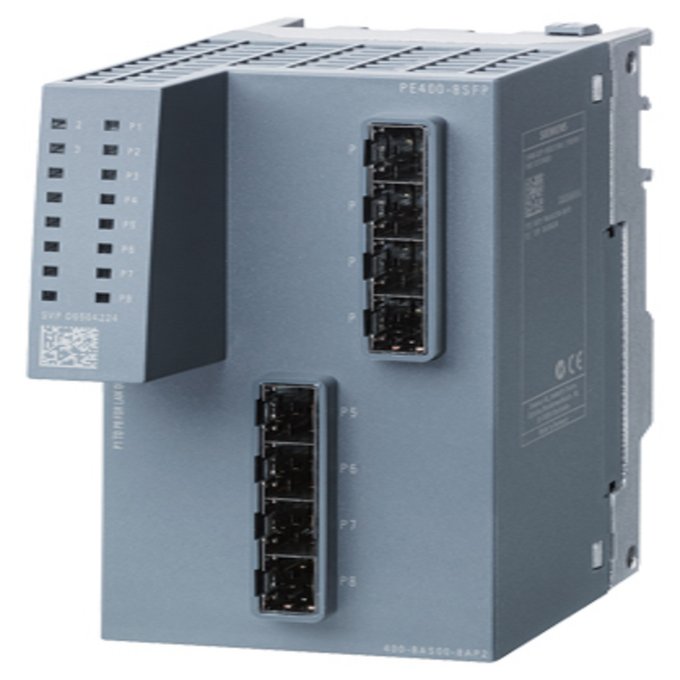 SIEMENS 6GK5400-8AS00-8AP2 PE400-8SFP PORT EXTENDER FOR SCALANCE XM-400 MANAGED MODULAR IE SWITCH; EXPANSION: 8 X 100/1000 MBIT/S SFP