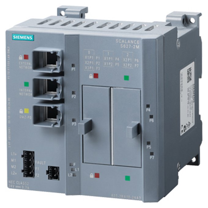 SIEMENS 6GK5627-2BA10-2AA3 SCALANCE S627-2M MODULE FOR PROTECTING DEVICES AND NETZWORKS IN  AUTOMATION AND FOR PROTECTION OF INDUSTRIAL COMMUNICATION VIA VPN AND FIREWALL;  ADDI