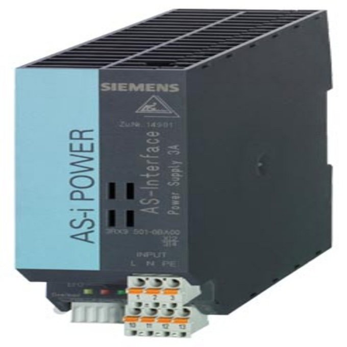 SIEMENS 3RX9501-1BA00 AS-INTERFACE POWER SUPPLY IP20; OUT: AS-I DC30V, 3A IN: DC 24V WITH DATA DECOUPLING