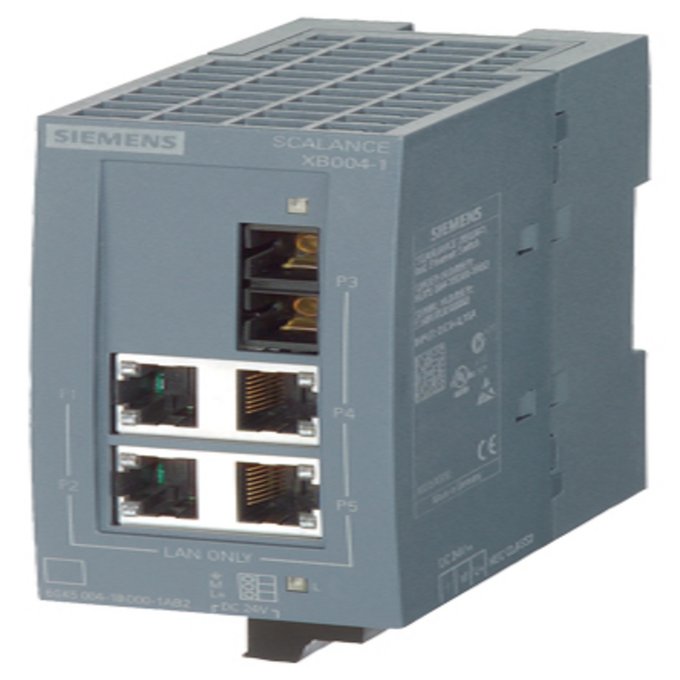 SIEMENS 6GK5004-1BF00-1AB2 SCALANCE XB004-1LD UNMANAGED INDUSTRIAL ETHERNET SWITCH FOR 10/100MBIT/S; WITH 4 X 10/100MBIT/S TWISTED PAIR- PORTS WITH  RJ45-SOCKETS; 1 X100MBIT/S S