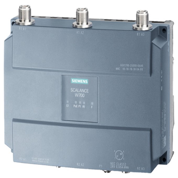 SIEMENS 6GK5788-1GD00-0AA0 IWLAN ACCESS POINT, SCALANCE W788-1 M12, 1 RADIO, 3 N-CON ANTENNA CONNECTOR, IFEATURES SUPPORT VIA KEY-PLUG, IEEE 802.11A/B/G/H/N, 2,4/5GHZ, BRUTTO 45