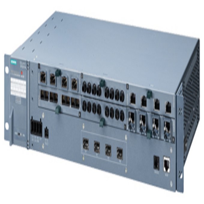 SIEMENS 6GK5528-0AR00-2HR2 SCALANCE XR528-6M; MANAGED IE SWITCH; LAYER 3 INTEGRATED; 19 RACK; PORTS BACK SIDE; 4 X 1000/10000MBIT/S SFP PLUS; 6 X 100/1000MBIT/S 4-PORT- MEDIA MO