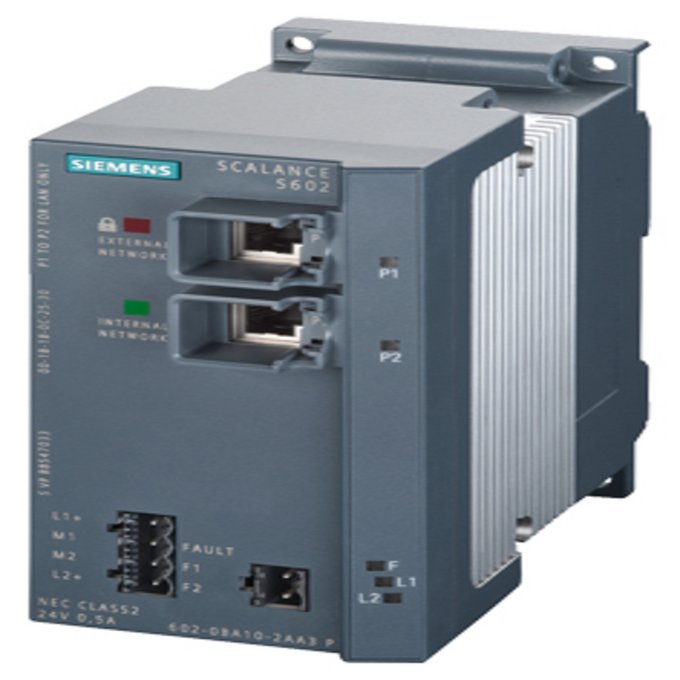 SIEMENS 6GK5602-0BA10-2AA3 SCALANCE S602 MODULE FOR PROTECTION OF UNITS AND NETWORKS IN AUTOMATION TECHNOLOGY AND FOR PROTECTION OF INDUSTRIAL COMMUNICATION WITH FIREWALL ADDITI