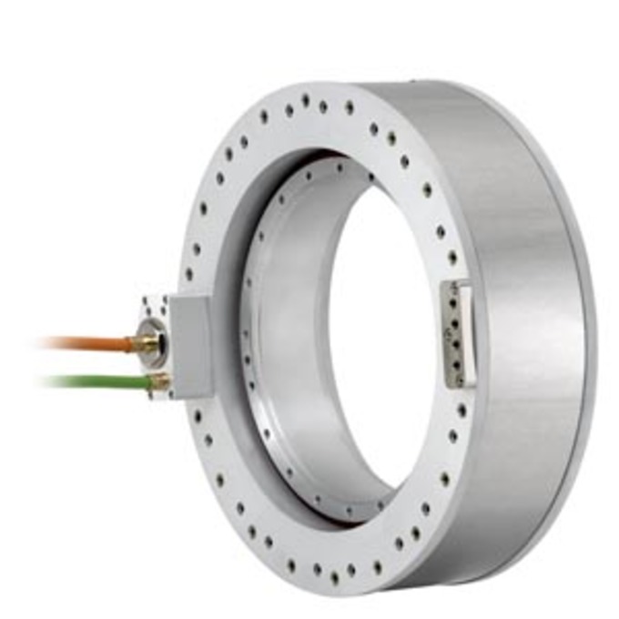 SIEMENS 1FW6160-0WB10-5GC2 SIMOTICS T TORQUE MOTOR; COMPONENT 3-PHASE SYNCHRONOUS MOTOR; AND POWER COOLER; AXIAL CABLE OUTLET DIAM 440MM; LENGTH 160MM; MAX TORQUE 1430NM MAX ROT