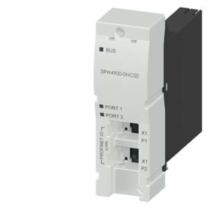 SIEMENS 3RW4900-0NC00 COMMUNICATION MODULE PROFINET FOR SIRIUS SOFT STARTERS 3RW44 NECESSARY FIRMWARE RELEASE 3RW44 >= *12*. IMPLEMENTED IN STARTERS 3RW44 AS OF DELIVERY DA