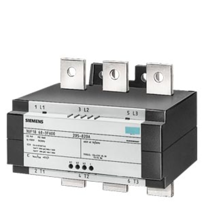 SIEMENS 3UF1868-3FA00 CURRENT TRANSFORMER, 3-PHASE FOR MOUNTING ONTO CONTACTOR AND INSTALLING AS A SINGLE UNIT 630A / 1A, 0.1VA