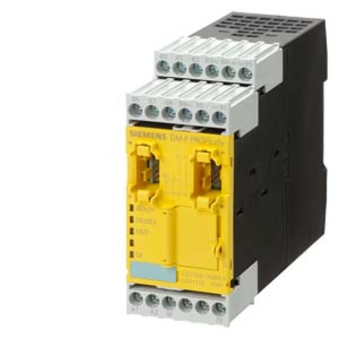 SIEMENS 3UF7330-1AB00-0 FAIL-SAFE DIGITAL MODULE DM-F PROFISAFE; FOR FAIL-SAFE SWITCH-OFF VIA BUS / PROFISAFE; UV: 24 V DC, 2 RELAY ENABLING CIRCUITS; 2 RELAY OUTPUTS; 3 OUTP