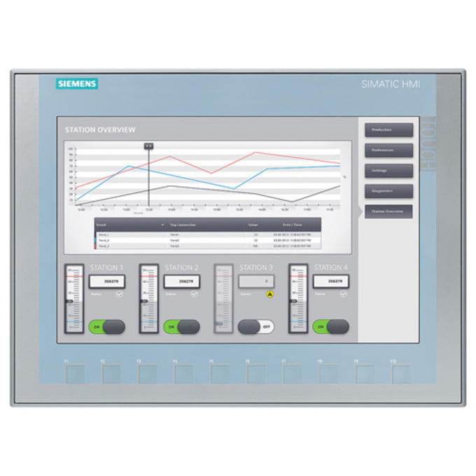 SIEMENS 6AV2123-2MB03-0AX0 SIMATIC HMI, KTP1200 BASIC, BASIC PANEL, KEY AND TOUCH OPERATION, 12 TFT DISPLAY, 65536 COLORS, PROFINET INTERFACE, CONFIGURATION FROM WINCC BASIC V13