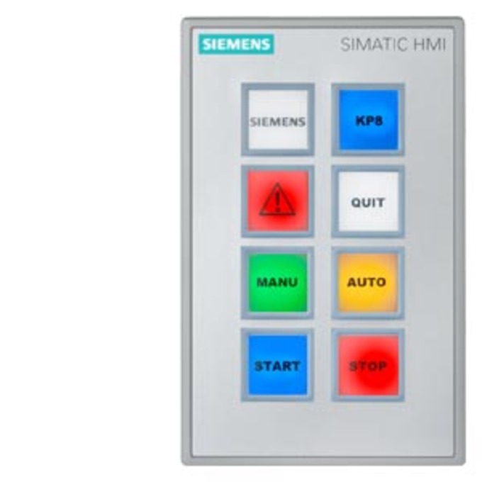 SIEMENS 6AV3688-3AF37-0AX0 SIMATIC HMI KP8F PN, KEY PANEL, 8 SHORT-STROKE KEYS WITH MULTI-COLOR LED'S, PROFINET INTERFACE WITH PROFISAFE, 8 DI/DO AND 2 SAFETY DI PINS, 24V DC LO