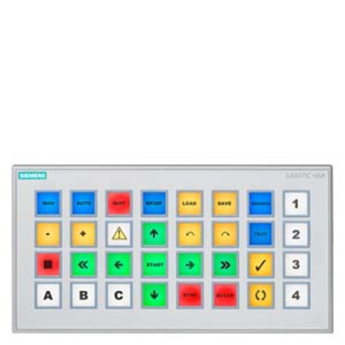 SIEMENS 6AV3688-3EH47-0AX0 SIMATIC HMI KP32F PN, KEY PANEL, 32 SHORT-STROKE KEYS WITH MULTI-COLOR LED'S, PROFINET INTERFACES WITH PROFISAFE, 16DI+16DI/DO, 4 SAFETY DI PINS, 24V 