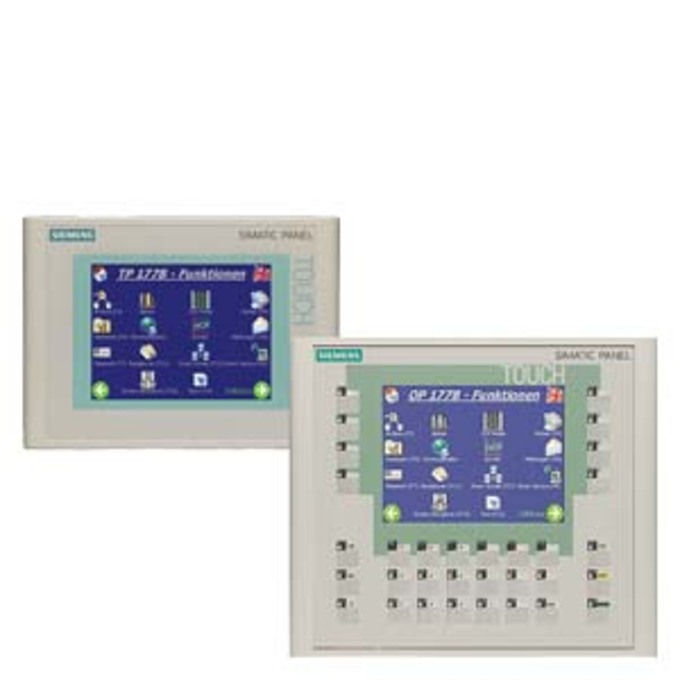 SIEMENS 6AV6642-0BC01-1AX1 SIMATIC TP177B 6 DP BLUE MODE STN-DISPLAY MPI-/PROFIBUS-DP PROTOCOL RS485-/RS422-/USB INTERFACE PRINTER - INTERFACE SLOT FOR MMCARD CONFIGURABLE WITH 