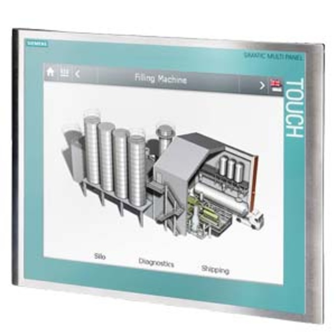 SIEMENS 6AV6643-0ED01-2AX0 SIMATIC MP 277 10 TOUCH STAINLESS STEEL FRONT, RETENTIV DISPLAY COVERED BY MEMBRANE, PROT. CL. FRONT IP66K, EX 2/22 10.4 TFT DISPLAY, CONFIGURABLE WIT