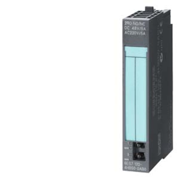 SIEMENS 6ES7132-4HB50-0AB0 SIMATIC DP, ELECTRON. MODULE ET200S: 2DO RELAY(FORM C CONT.) DC24V-48V/5A, AC24V-230V/5A, 15 MM WIDTH, FIRST-UP SIGNAL, WITH MANUAL ACTUATION