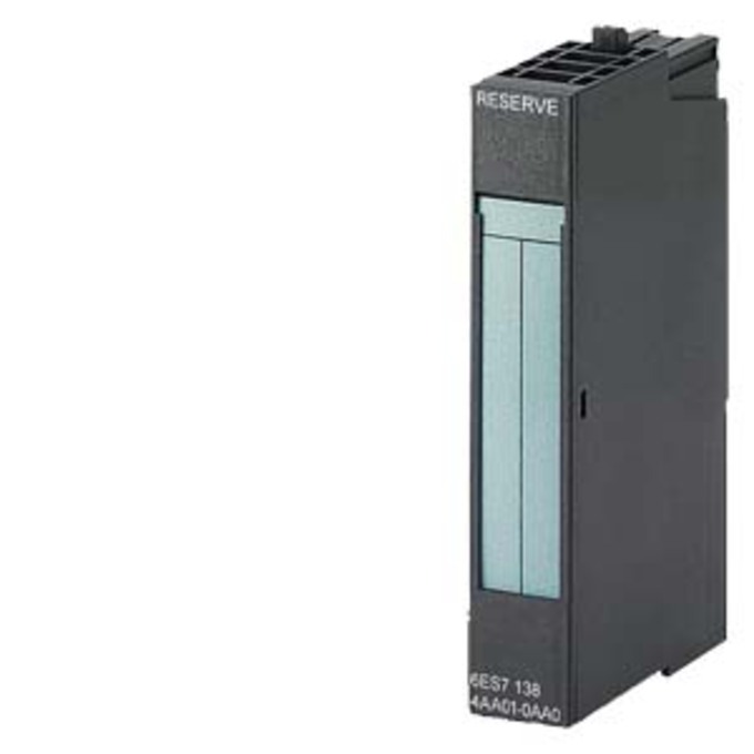 SIEMENS 6ES7138-4AA01-0AA0 SIMATIC DP, 5 RESERVE MODULES FOR ET 200S, 15 MM WIDTH, FOR SLOT RESERVATION OF UNUSED SLOTS, 5 PIECES PER PACKAGING UNIT