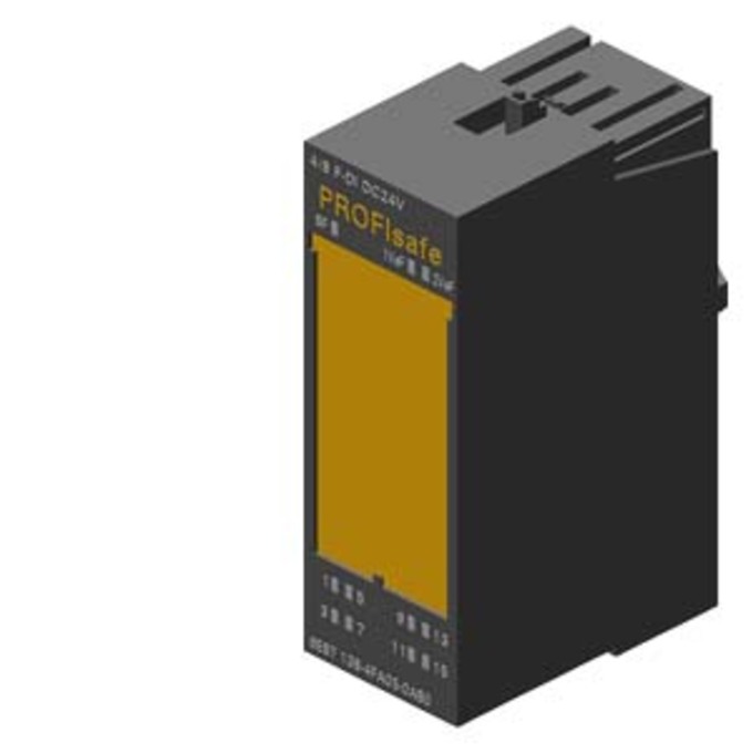 SIEMENS 6ES7138-4FA05-0AB0 SIMATIC DP,  ELECTRON. MODULE F. ET200S, 4/8 F-DI PROFISAFE, 24V DC, 30 MM WIDTH UP TO PL E (ISO13849), UP TO SIL3 (IEC 61508), ALSO USEABLE IN PROFIN