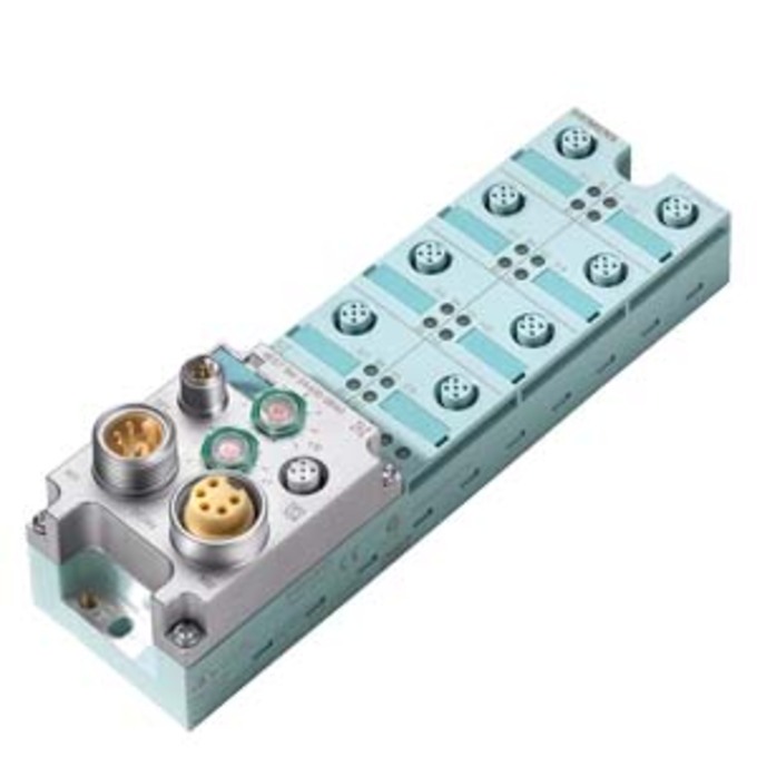 SIEMENS 6ES7141-3BF00-0XA0 SIMATIC DP, BASIC MODULE BM141 ET 200ECO: 8DI 24V DC; 8 X M12, SINGLE-ASSIGNEMENT, DEGREE OF PROTECTION IP65/67; CONNECTING BLOCK 6ES7194-3AA00-0.A0 M
