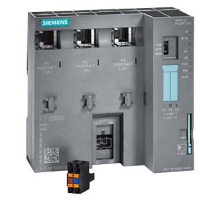 SIEMENS 6ES7151-8AB01-0AB0 SIMATIC DP, IM151-8 PN/DP CPU FOR ET200S, 192 KB WORKING MEMORY, INT. PROFINET INTERFACE (WITH THREE RJ45 PORTS) AS IO-CONTROLER, W/O BATTERY MMC REQU