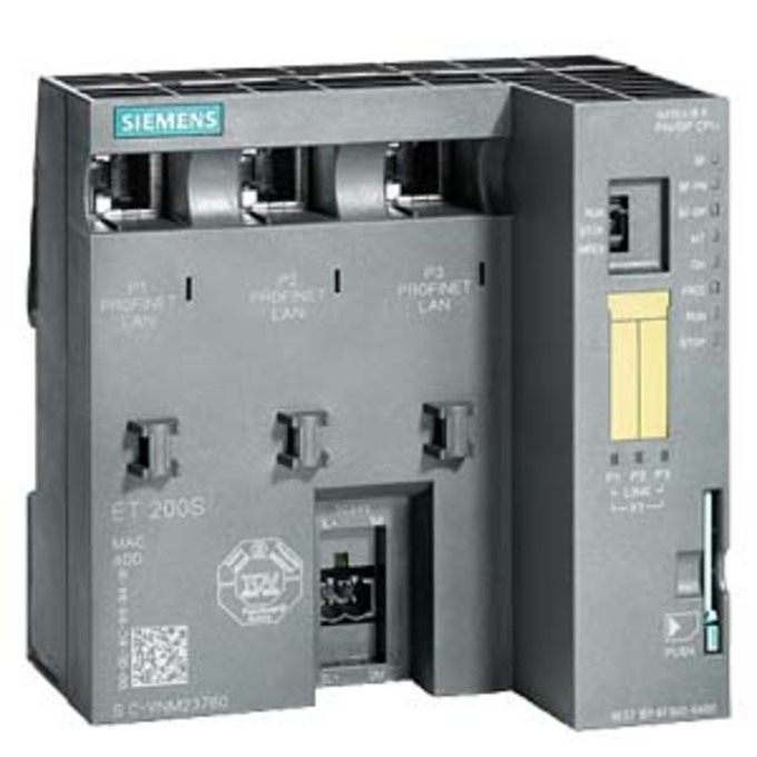 SIEMENS 6ES7151-8FB01-0AB0 SIMATIC DP, IM151-8F PN/DP CPU FOR ET200S, 256 KB WORKING MEMORY, INT. PROFINET INTERFACE (WITH THREE RJ45 PORTS) AS IO-CONTROLLER, W/O BATTERY MMC RE