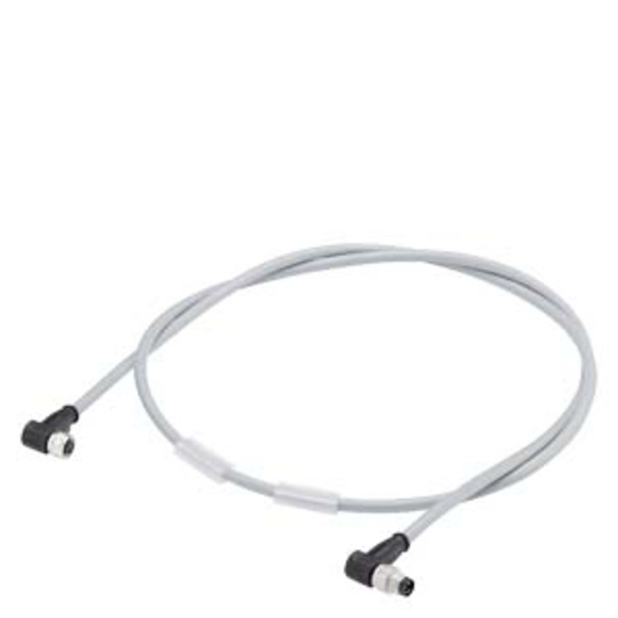 SIEMENS 6ES7194-2LH03-1AB0 POWER CABLE M8, PREASSEMBLED WITH M8 PLUG ANGLED AND M8 SOCKET ANGLED, 4 CORE, LENGTH 0,3M