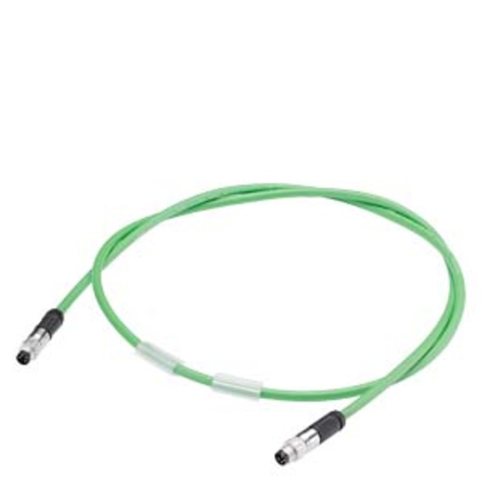 SIEMENS 6ES7194-2LH10-0AA0 BUS CABLE FOR ET-CONNECTION, PREASSEMBLED WITH 2 X M8 CONNECTORS, 4 CORE, SHIELDED, LENGTH 1,0M