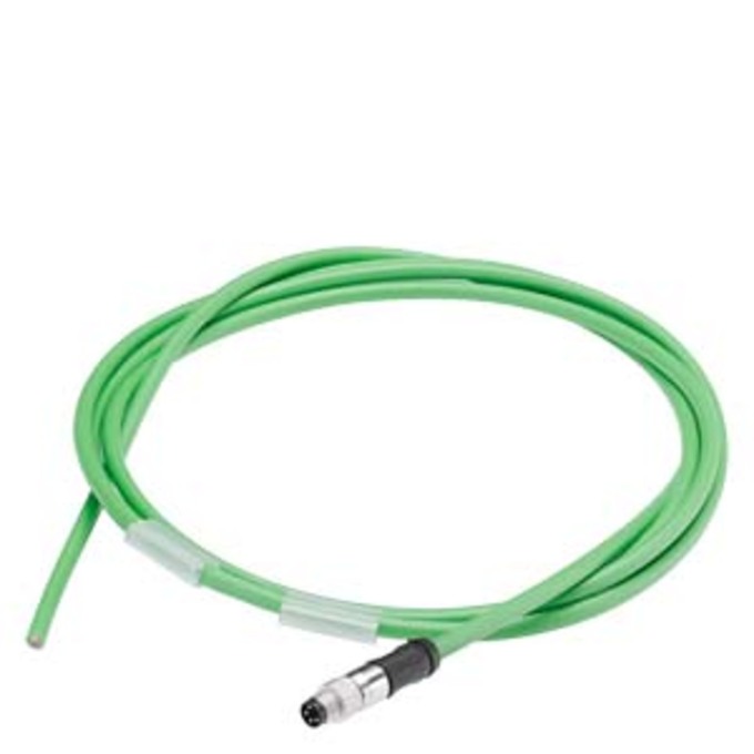 SIEMENS 6ES7194-2LH20-0AC0 BUS CABLE FOR ET-CONNECTION, PREASSEMBLED ONE SIDE WITH M8 CONNECTOR, 4 CORE, SHIELDED, LENGTH 2,0M