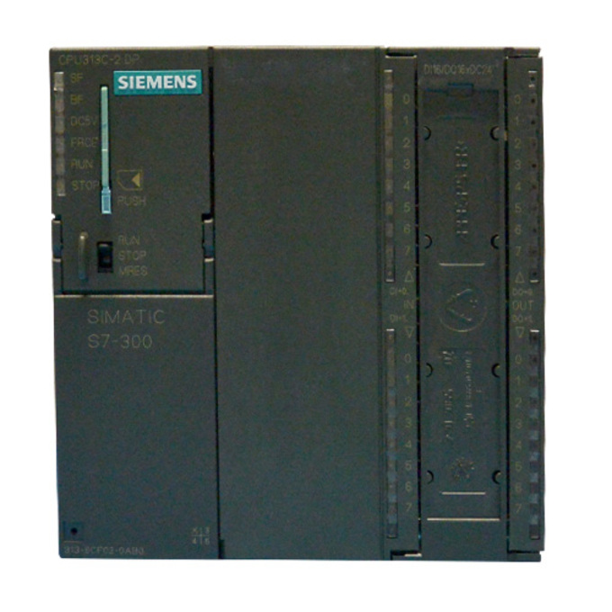 SIEMENS 6ES7313-6CF03-0AB0 SIMATIC S7-300, CPU 313C-2 DP COMPACT CPU WITH MPI, 16 DI/16 DO, 3 HIGH-SPEED COUNTERS (30 KHZ), INTEGRATED DP INTERFACE, INTEGR. POWER SUPPLY 24 V DC