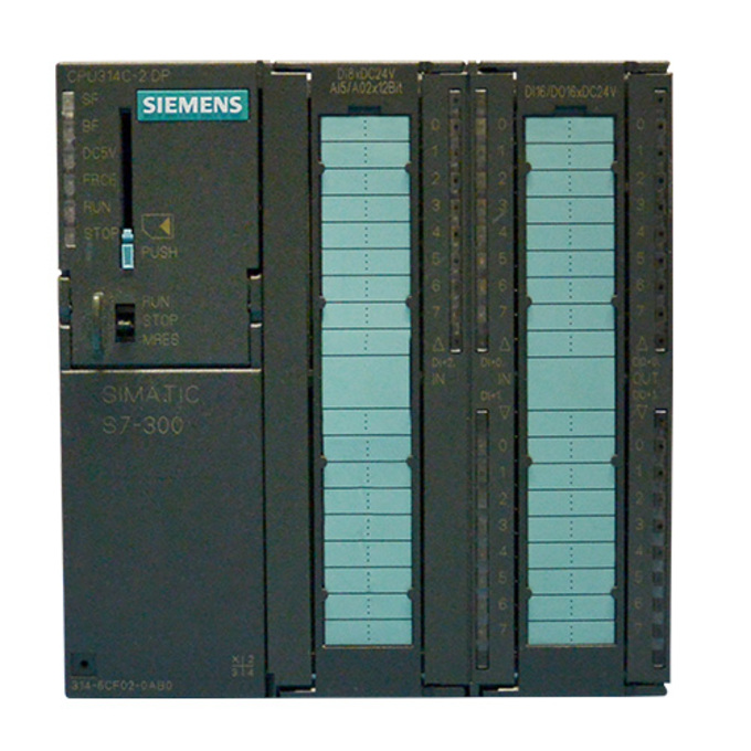 SIEMENS 6ES7314-6CF02-0AB0 SIMATIC S7-300, CPU 314C-2DP COMPACT CPU WITH MPI, 24 DI/16 DO, 4AI, 2AO, 1 PT100, 4 FAST COUNTERS (60 KHZ), INTEGRATED DP INTERFACE, INTEGRATED 24V D