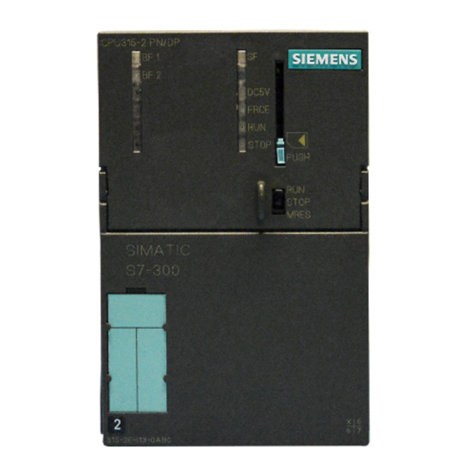 SIEMENS 6ES7315-2EH13-0AB0 SIMATIC S7-300 CPU 315-2 PN/DP, CENTRAL PROCESSING UNIT WITH 256 KB WORK MEMORY, 1ST INTERFACE MPI/DP 12 MBIT/S, 2ND INTERFACE ETHERNET PROFINET, MICR