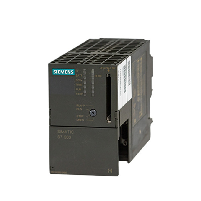 SIEMENS 6ES7316-2AG00-0AB0 SIMATIC S7-300, CPU 316-2DP CENTRAL PROCESSING UNIT WITH INTEGR. POWER SUPPLY 24 V DC, WORK MEMORY 128 KB 2ND INTERFACE DP MASTER/SLAVE