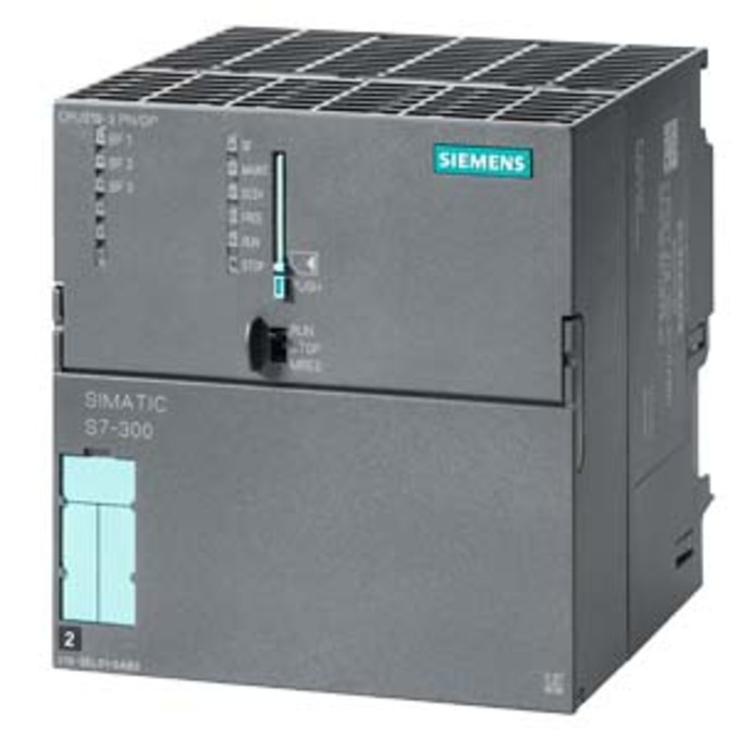 SIEMENS 6ES7318-3EL01-0AB0 SIMATIC S7-300 CPU 319-3 PN/DP, CENTRAL PROCESSING UNIT WITH 2 MB WORK MEMORY, 1ST INTERFACE MPI/DP 12 MBIT/S, 2ND INTERFACE DP MASTER/SLAVE 3RD INTER