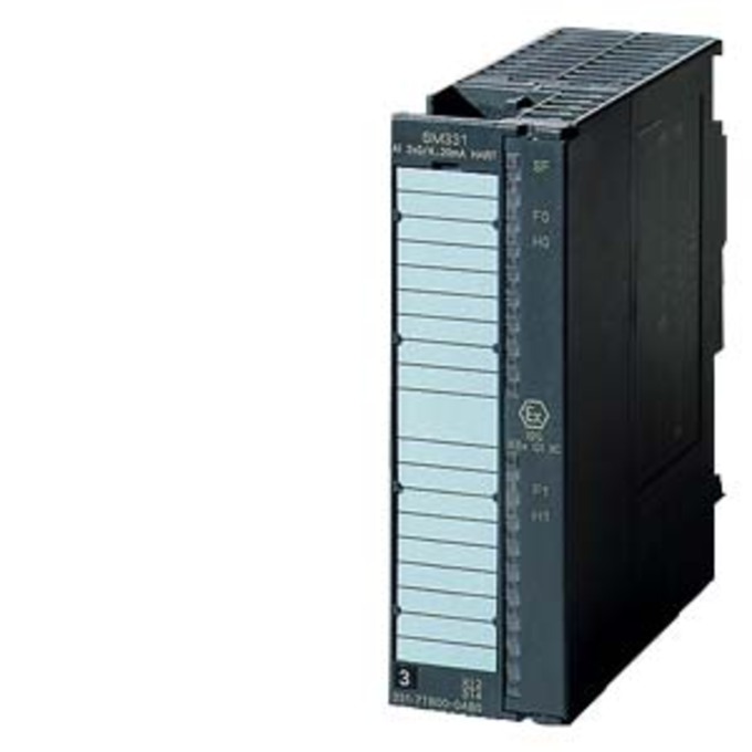 SIEMENS 6ES7331-7TB00-0AB0 SIMATIC DP, HART ANALOG INPUT SM 331, 2 AI, 0/4 - 20 MA HART, TO HART REV. 5.0, FOR ET200M WITH IM 153-2, 1 X 20-POLE