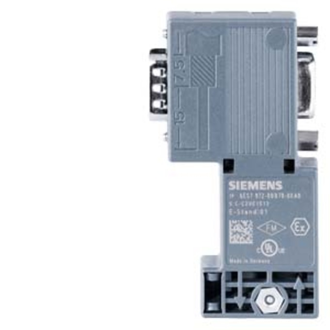 SIEMENS 6ES7972-0BB70-0XA0 SIMATIC DP,BUS CONNECTOR FOR PROFIBUS UP TO 12 MBIT/S 90 DEGREE ANGLE CABLE OUTLET, 15,8 X 72,2 X 36,4 MM (WXHXD), IPCD TECHOLOGY FAST CONNECT, WITH P