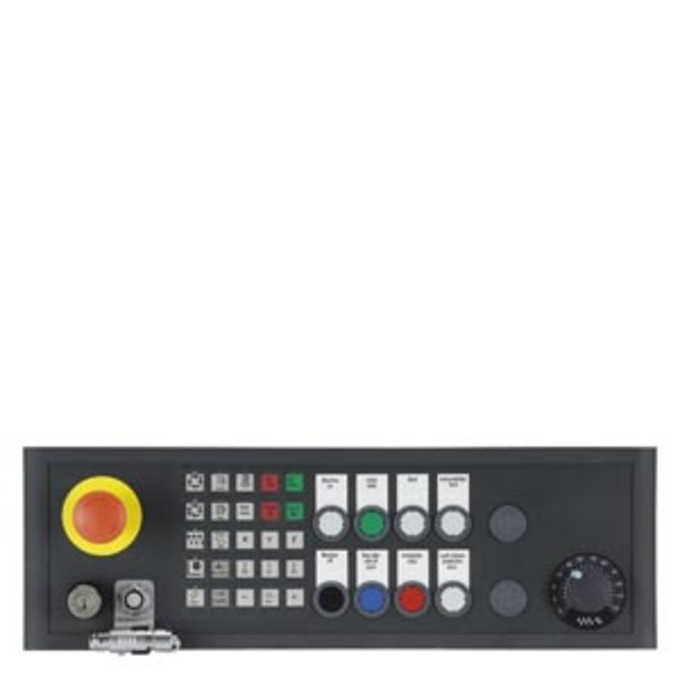 SIEMENS 6FC5303-1AF13-0AE0 SINUMERIK PUSH BUTTON PANEL MPP 483 IE/L-L05 WITH HIGH FRAME 244 MM CONNECTION INDUSTRIAL ETHERNET WITHOUT CONNECTION FOR HANDHELD WITH FEEDRATE OVERR