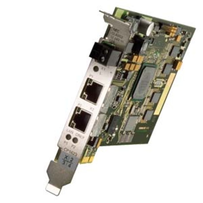 SIEMENS 6GK1162-3AA00 COMMUNICATION PROCESSOR CP 1623 PCI EXPRESS X1 (3.3V/12V) FOR CONNECTING WITH IND.ETHERNET(10/100/1000MBIT/S) WITH 2-PORT-SWITCH(RJ45) VIA HARDNET-IE 