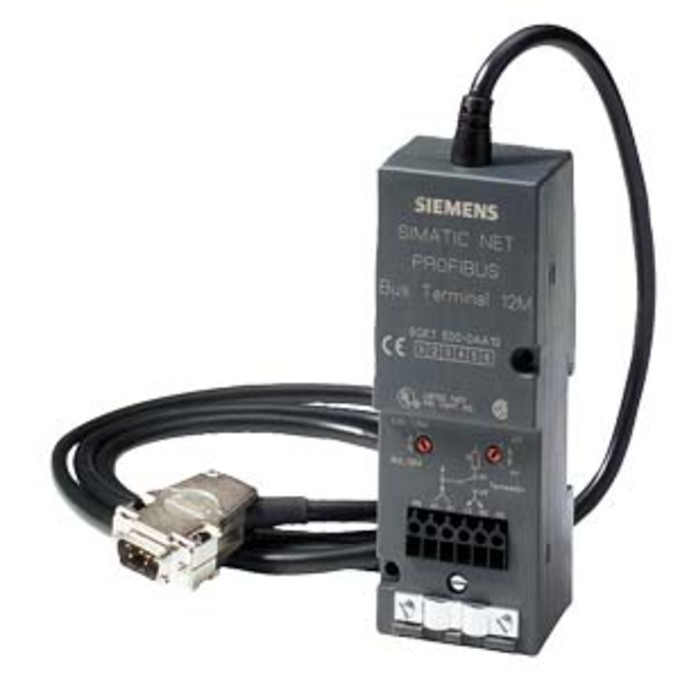 SIEMENS 6GK1500-0AA10 12M BUS TERMINAL FOR PROFIBUS, TRANSMISSION RATE 9.6 KBIT/S TO 12 MBIT/S, CONNECTING CABLE 1.5 M