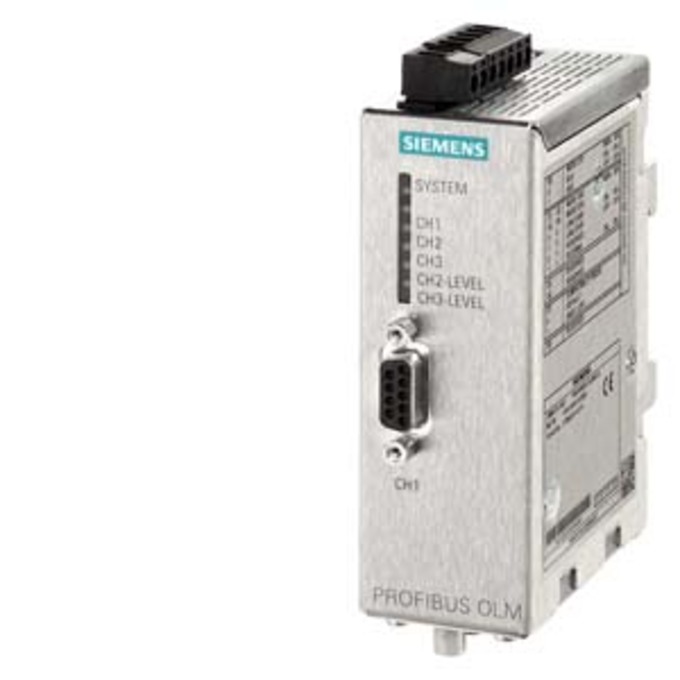 SIEMENS 6GK1503-3CC00 PB OLM/G12-1300 V4.0 OPTICAL LINK MODULE W. 1 RS485 AND 2 GLASS-FOC-INTERFACES (4 BFOC-SOCKETS),1300NM WAVE LENGTH FOR GREAT DISTANCES WITH SIGNAL. CO