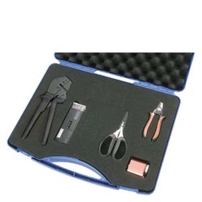 SIEMENS 6GK1900-0NL00-0AA0 TERMINATION KIT SC RJ PCF PLUG, PREASSEMBLING- KIT FOR ON-SITE MOUNTING OF SC RJ PCF CONNECTORS CONS. OF STRIPPING TOOL, KEVLAR SCISSORS, FIBER BREAKI