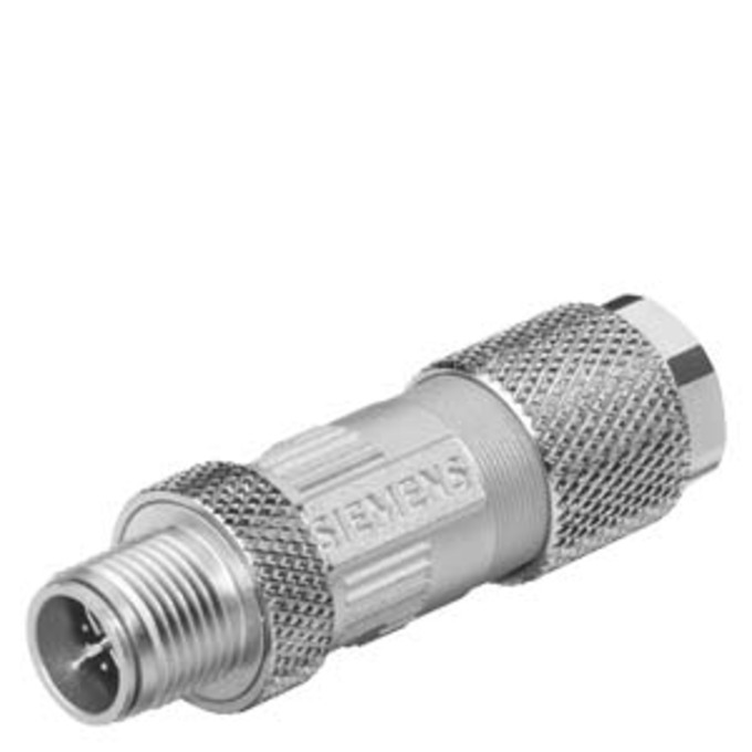 SIEMENS 6GK1901-0DB30-6AA0 IE FC M12 PLUG PRO 4X2 M12 CONNECTOR WITH RUGGED METAL HOUSING A. FC CONNECT.- METHOD, WITH AXIAL CABLE OUTLET (X-CODED) 1 PACKAGE = 1 PCE FOR SCALANC