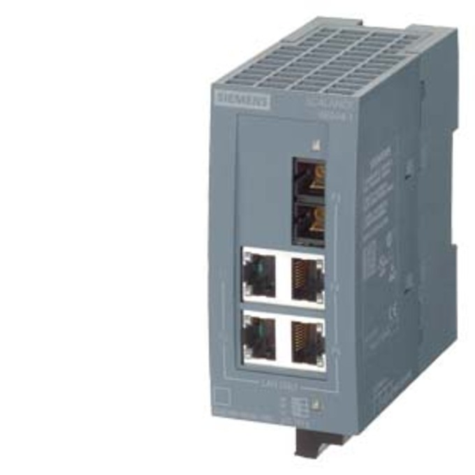SIEMENS 6GK5004-1BD00-1AB2 SCALANCE XB004-1 UNMANAGED INDUSTRIAL ETHERNET SWITCH FOR 10/100MBIT/S; WITH 4 X 10/100MBIT/S TWISTED PAIR- PORTS WITH  RJ45-SOCKETS; 1 X100MBIT/S MUL