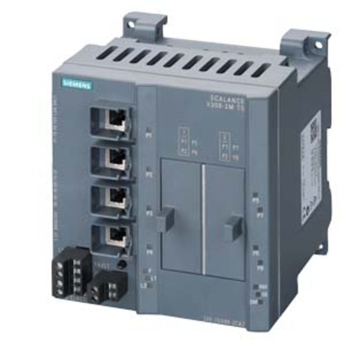 SIEMENS 6GK5308-2GG00-2CA2 SCALANCE X308-2M TS; MANAGED IE SWITCH, COMPACT; 4 X 10/100/1000MBIT/S FOR RJ45 PORTS ELECTRICAL; 2 X 100/1000MBIT/S FOR 2-PORT- MEDIA MODULES, ELECTR