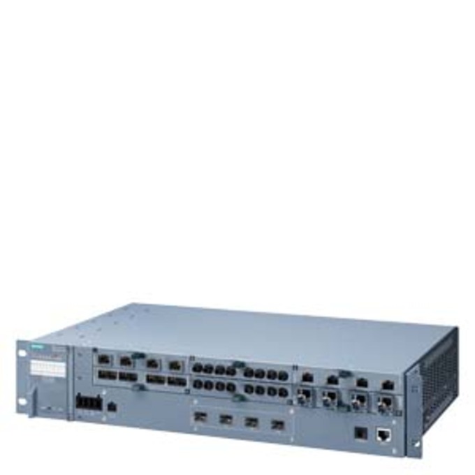 SIEMENS 6GK5528-0AA00-2HR2 SCALANCE XR528-6M; MANAGED IE SWITCH LAYER3 PREPARED 19,RACK DATA CABLE OUTLET BACK SIDE, 4 X 1000/10000MBIT/S SFP PLUS; 6 X 100/1000MBIT/S 4-PORT- ME