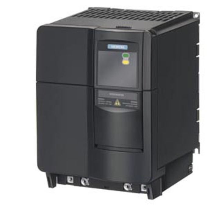 SIEMENS 6SE6420-2AC24-0CA1 MICROMASTER 420 BUILT-IN CLASS A FILTER 200-240 V 3 AC+10/-10% 47-63 HZ CONSTANT TORQUE 4 KW OVERLOAD 150% FOR 60 S SQUARE-LAW TORQUE 4 KW 245X 185X 1