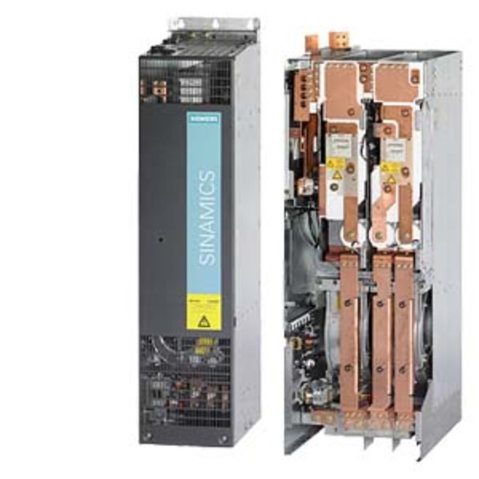 SIEMENS 6SL3320-1TE33-8AA3 SINAMICS S120 SINGLE MOTOR-MODULE EINGANG: DC 600V AUSGANG: 3AC 400V, 380A BAUFORM: CHASSIS INTERNE LUFTKUEHLUNG UNTERSTUETZUNG DER EXTENDED SAFETY IN
