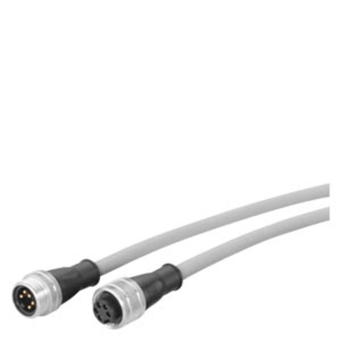 SIEMENS 6XV1822-5BE30 SIMATIC NET, 7/8  CONN. CABLE FOR POWER SUPPLY OF ET200, PREASSEMBLED CABLE WITH 2 7/8 CONNECTORS, 5-PIN, 0.3 M
