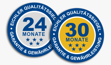 EICHLER Garantielogos - 24 und 30 Monate Garantie und Gewährleistung